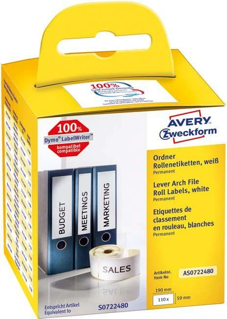 Avery Zweckform ETYK.ZF UNIWERSAL.NA ROLI 190X59 110 ETY – AS722480