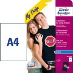 Avery Zweckform Lyginama folija spalvotiems audiniams A4 8 lapai perkėlimo folijos + 8 lakštai silikoninio popieriaus