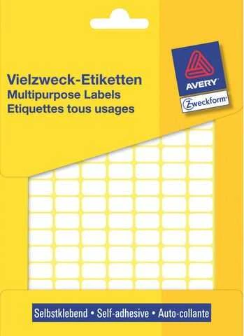 Avery Zweckform Mini lapinės etiketės rašymui ranka, 13 x 8mm, balta, 3712 vnt -3306