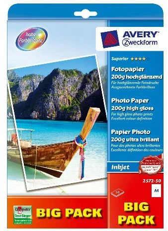 Avery Zweckform Avery 2572-50, blizgus, 200 g/m², A4, 50 lapų