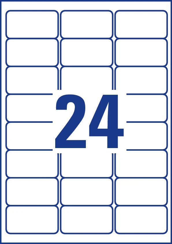 Avery Zweckform adresų etiketės 63,5 x 33,9 mm vokams (L7159-100)
