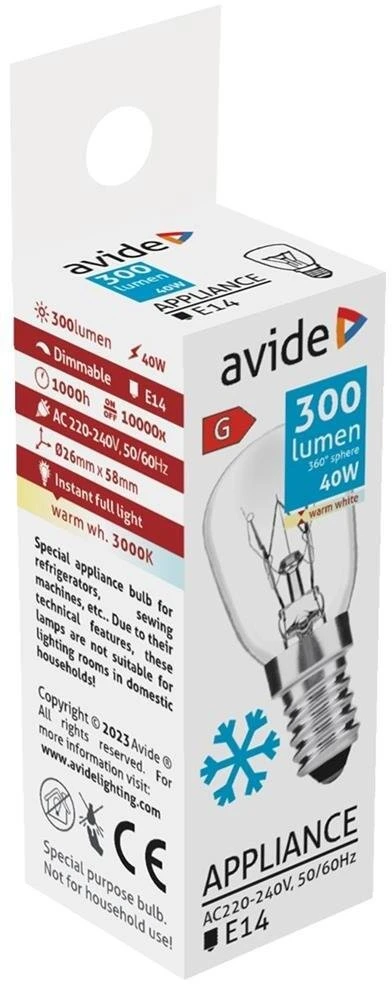 Avide Avide ARCB14WW-40W lampa LED Ciepłe balta 3000 K E14 F