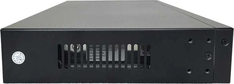 Šakotuvas Valdomas L2 komutatorius (jungiklis) 16 RJ45 PoE+ 1 Gb/s prievadų + 2 SFP Uplink 1 Gb/s prievadai (galios sąnaudos 150 W) + 1 RJ45 konsolės prievadas AVIZIO