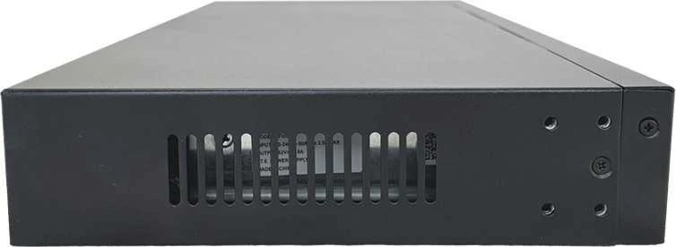 Šakotuvas Nevaldomas komutatorius su 16 RJ45 PoE+ 1 Gb/s prievadų + 2 SFP Uplink 1 Gb/s prievadais (galios sąnaudos 150 W) AVIZIO