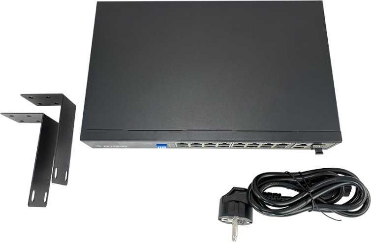 Šakotuvas Nevaldomas komutatorius 18xRJ45 - 16 RJ45 PoE+ 100Mb/s prievadų + 2 RJ45 Uplink 1Gb/s prievadai (galios sąnaudos 150W) AVIZIO