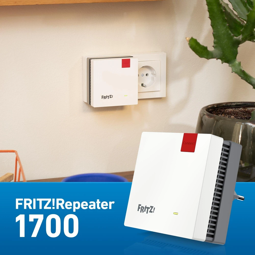 Maršrutizatorius FRITZ! Set 1700 2er-Pack, Repeater - baltas/pilka, Wi-Fi 7 with bis zu 3,6 GBit/s