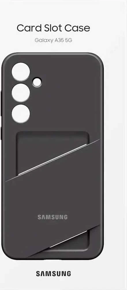Dėklas Samsung Galaxy A35 Card Slot Cover Juodas