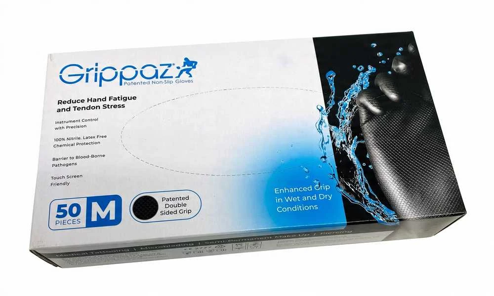 Grippaz nitrilinės pirštinės M dydžio dėžutė