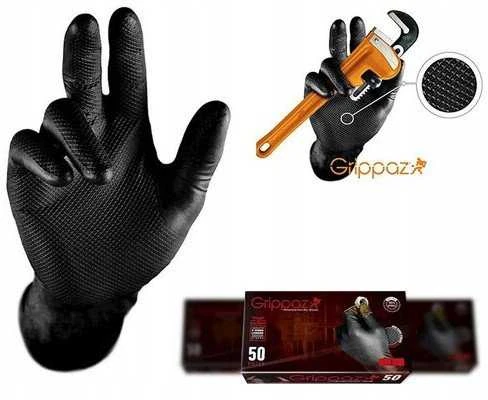 Pirštinės vienk. nitrilinės GRIPPAZ246 "XL" dydis 50vnt.