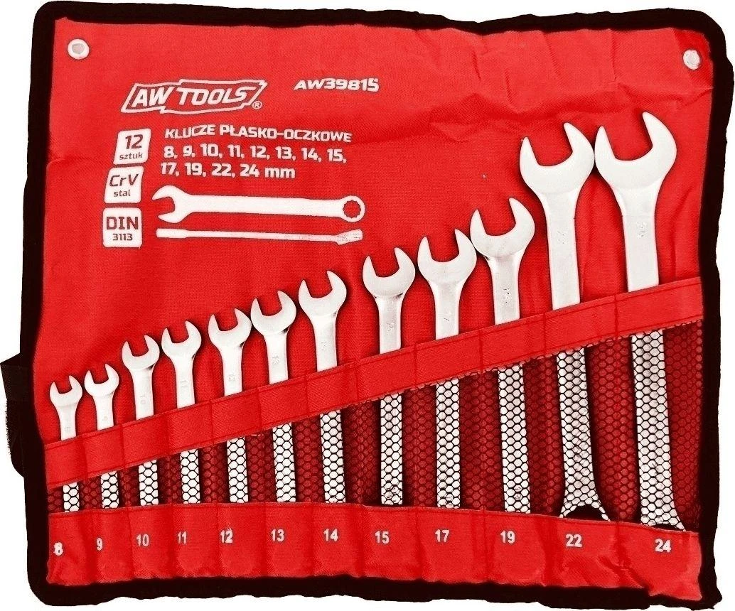 AW-Tools Kombinuotų veržliarakčių komplektas AWTools AW39815; 8-24 mm ...