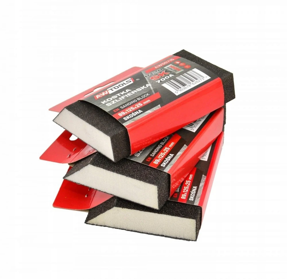 AW-Tools AWTOOLS ŠLIFAVIMO KALADĖLĖ ĮSTRIŽA 89x125x25mm P 60