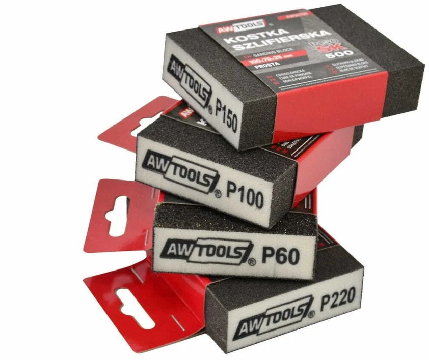 AW-Tools AWTOOLS ŠLIFAVIMO KALADĖLĖ 100x70x25mm P180