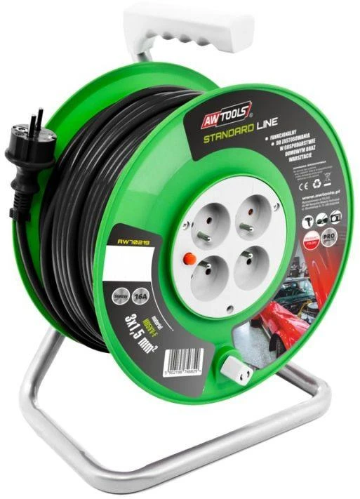 AW-Tools AWTOOLS pratęsimo laidas PROFESSIONAL 40m 3x2,5mm 16A / 3680W / IP44