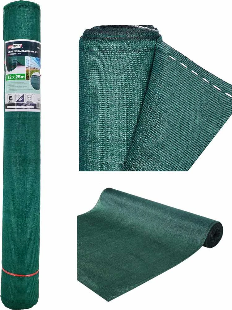 AW-Tools AWTOOLS ŠEŠĖLIAVIMO TINKLAS 140g 1,2*25m ŽALIAS UV 80%