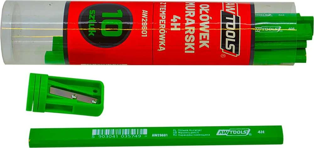 AW-Tools AWTOOLS MŪRININKO PIEŠTUKAS 4H ŽALIAS 10vnt.