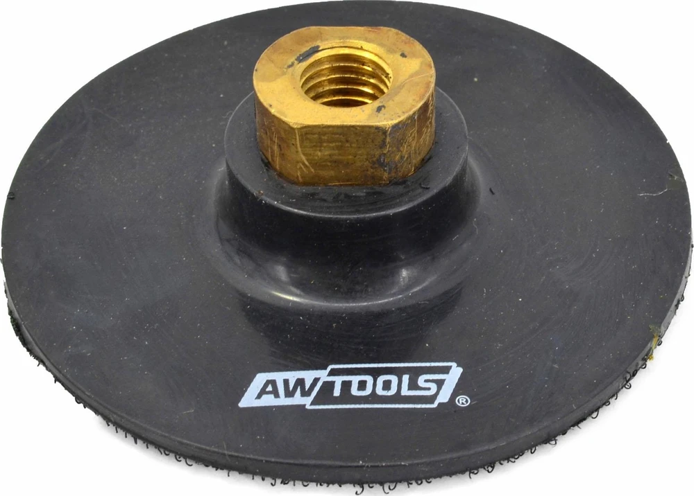 AW-Tools AWTOOLS ELASTIŠKAS DISKAS 100mm M14 SU KIBUKU POLIRAVIMO PADAMS