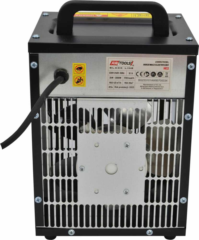 AW-Tools Elektrinis šildytuvas AWTools AW85700BL; 2 kW