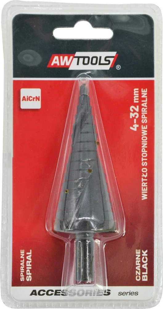 AW-Tools AWTOOLS LAIPTINIS SPIRALINIS GRAŽTAS/ 4-32mm/ AICrN/ Juodas