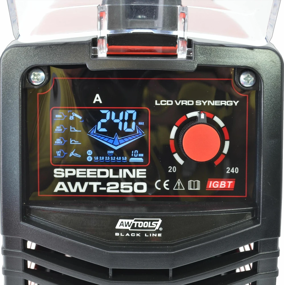 AW-Tools Inverterinis suvirinimo aparatas AWTools Speedline AWT-250 LCD VRD Synergy