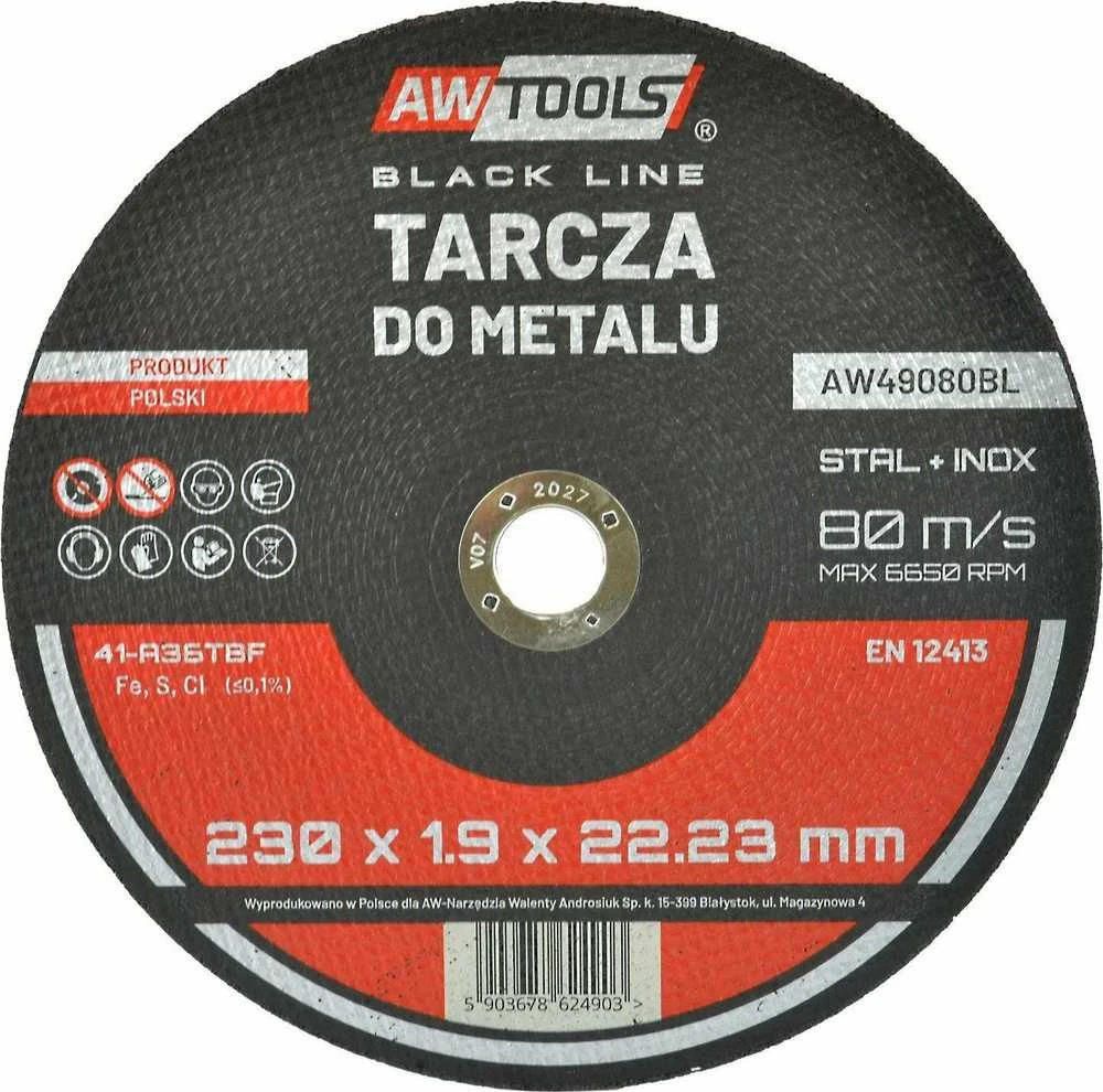 AW-Tools AWTOOLS DISKAS METALUI 230*1,9mm Juodas LINE