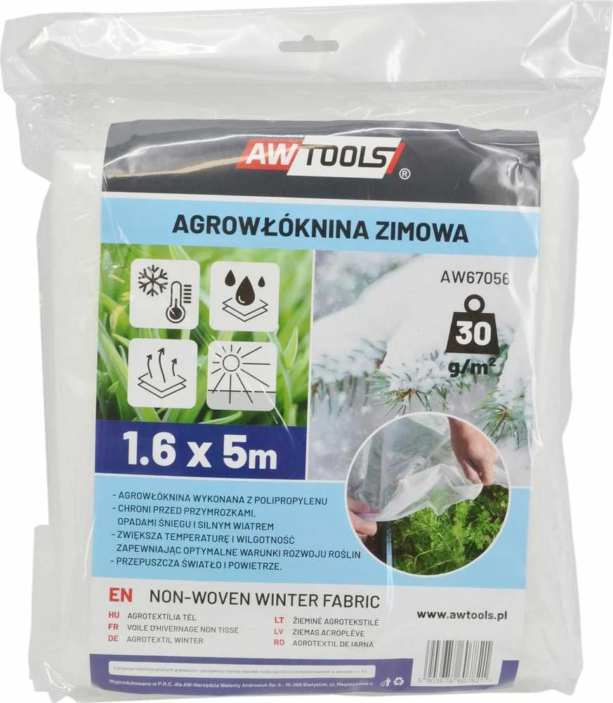 AW-Tools AWTOOLS ŽIEMINĖ AGROPLĖVELĖ 30g 3,2*10m BALTA