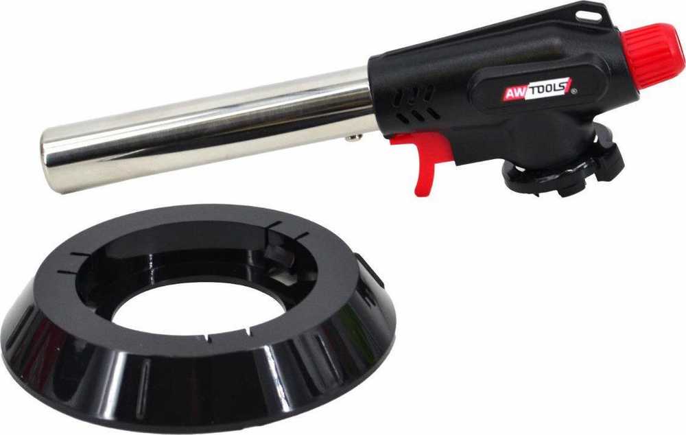 AW-Tools AWTools AWTOOLS DUJŲ DEGIKLIS - PIEZO TIPO 4 ILGAS + CILINDO PAGRINDAS
