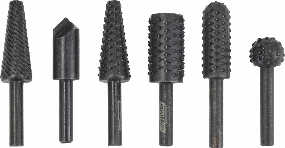 Grąžtas AW-Tools AWTOOLS FREZOS METALUI 2vnt. IR MEDIENAI 4vnt.