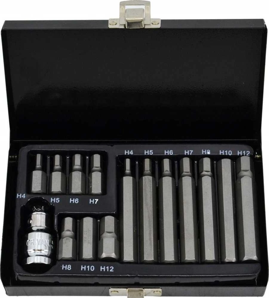 AW-Tools AWTOOLS IMBUSINIAI ANTGALIAI HEX 15vnt. Juodas LINE