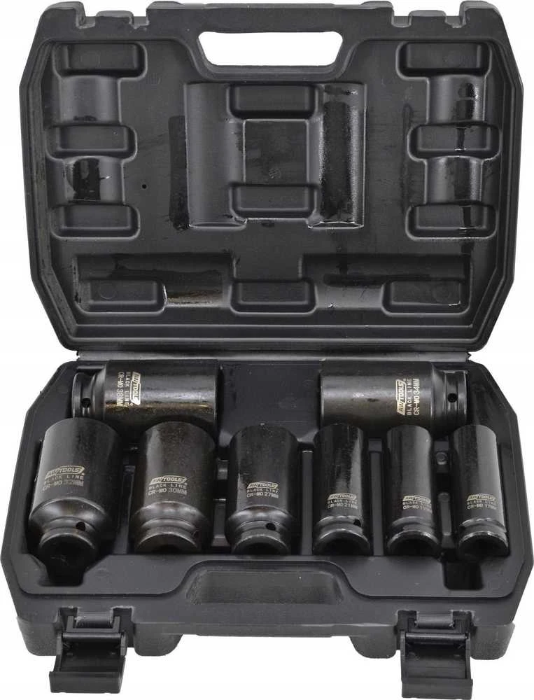 AW-Tools Smūginių galvučių rinkinys AWTools AW38790BL; 1/2''; 17-38 mm; 8 vnt.