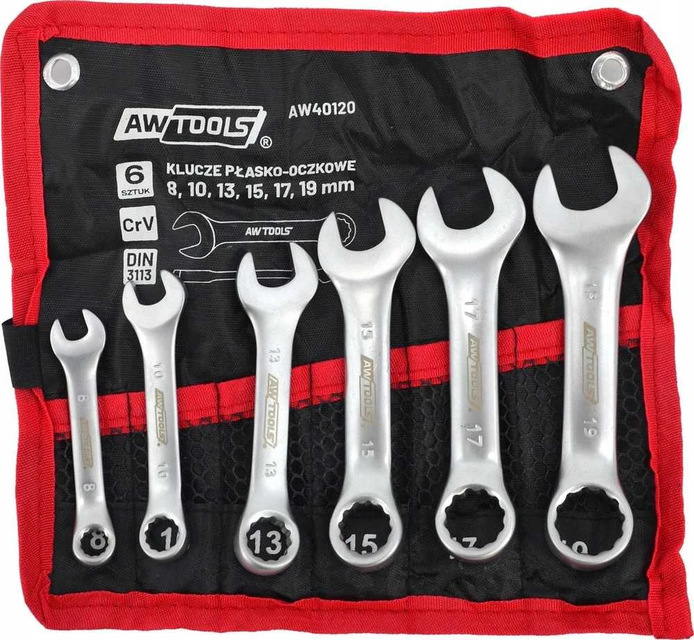 AW-Tools Kombinuotas raktas AWTools AW40120; 8-19 mm; 6 vnt.
