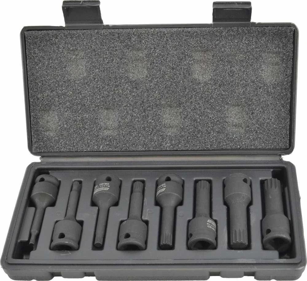 AW-Tools Smūginių galvučių komplektas AWTools AW38782BL; 1/2''; M5-M18; 8 vnt.