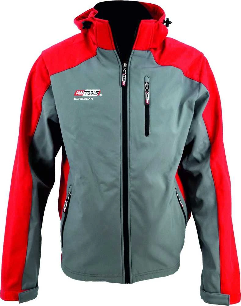 AW-Tools Darbinė striukė su gobtuvu AWTools AW02705; T4; 3XL raudona/pilka