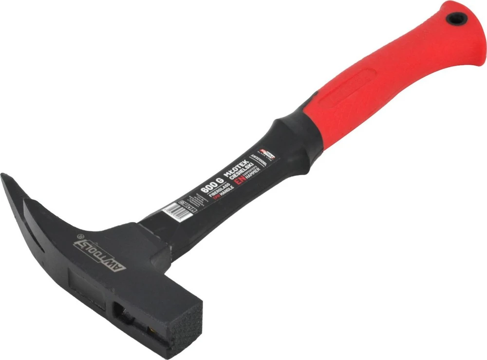 AW-Tools AWTOOLS STALIAUS PLAKTUKAS 600g STIKLO PLUOŠTAS Juodas LINE