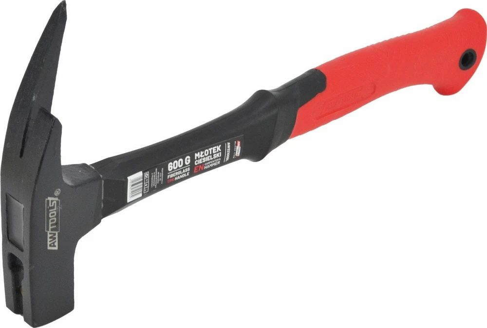 AW-Tools AWTOOLS STALIAUS PLAKTUKAS 600g STIKLO PLUOŠTAS Juodas LINE