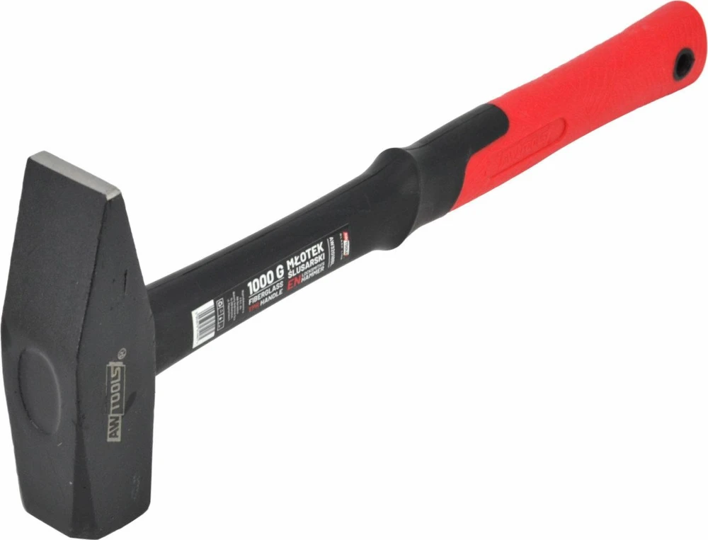 AW-Tools AWTOOLS ŠALTKALVIŠKAS PLAKTUKAS 0,5kg STIKLO PLUOŠTAS Juodas LINE