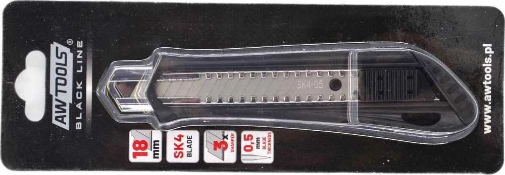 AW-Tools AWTOOLS PEILIS TAPETAMS ABS 18mm 14-SEG. SK4 Juodas LINE