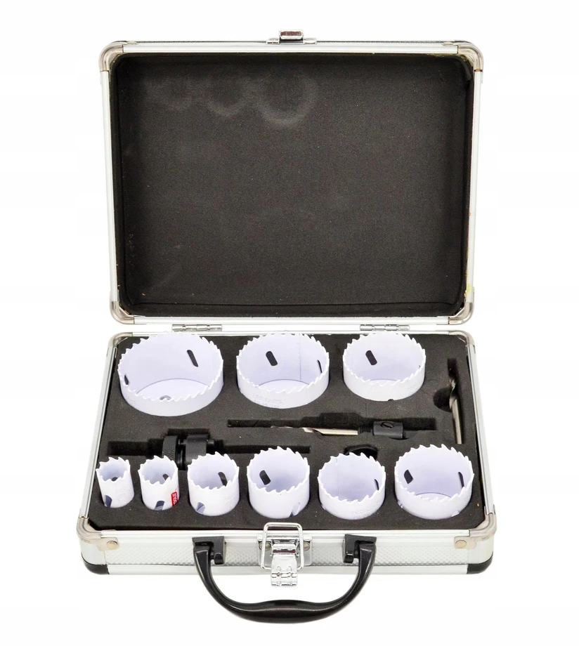 AW-Tools Gręžimo karūnų komplektas AWTools AW49468BL; 19-64 mm; 40 mm; 13 vnt.