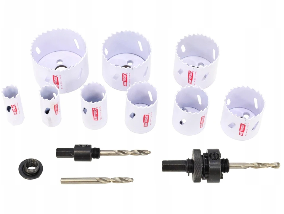 AW-Tools Gręžimo karūnų komplektas AWTools AW49468BL; 19-64 mm; 40 mm; 13 vnt.