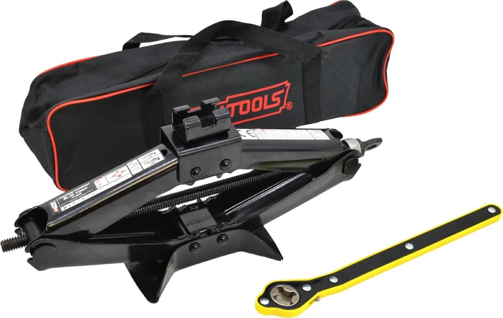 AW-Tools AWTOOLS PODNOŚNIK TRAPEZOWY 2000kg 120-420mm + KLUCZ + KREPŠYS