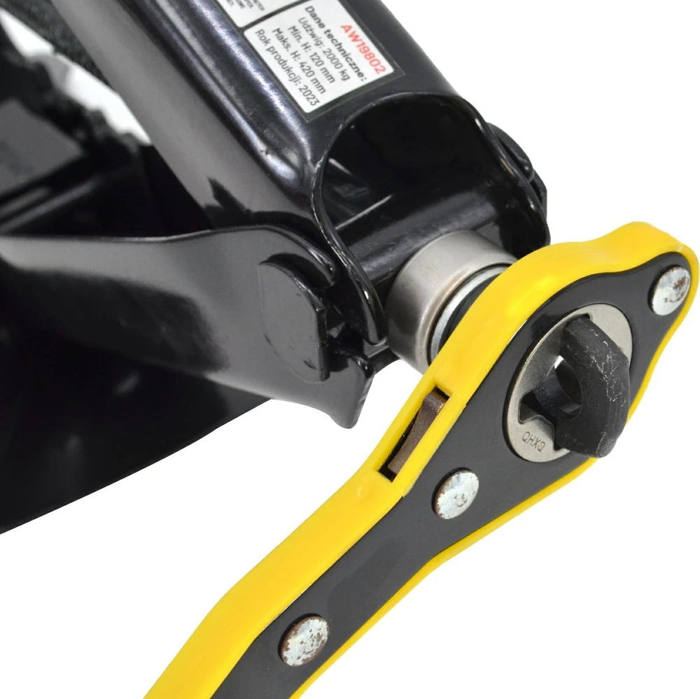 AW-Tools AWTOOLS PODNOŚNIK TRAPEZOWY 2000kg 120-420mm + KLUCZ + KREPŠYS