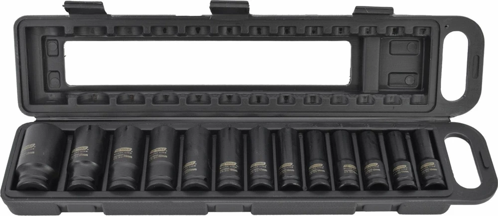 AW-Tools Smūginių galvučių rinkinys AWTools AW38690BL; 1/2''; 10-32 mm; 13 vnt.