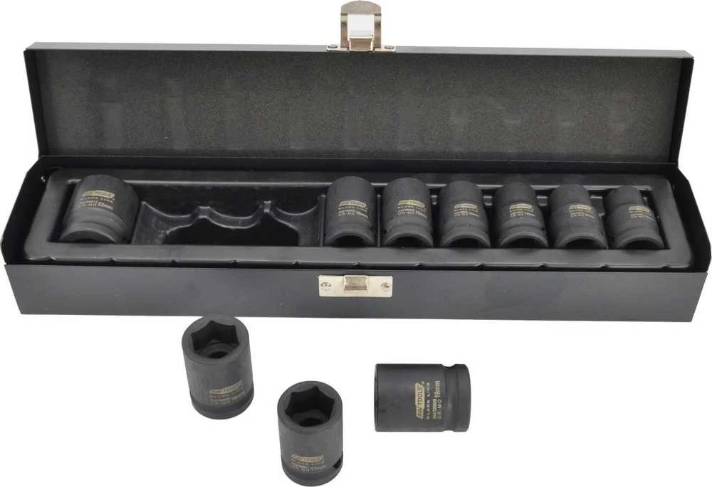 AW-Tools Smūginių galvučių rinkinys AWTools AW38623BL; 1/2''; 10-22 mm; 10 vnt.