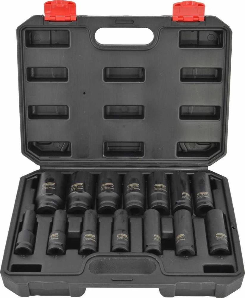 AW-Tools Smūginių galvučių rinkinys AWTools AW38691BL; 1/2''; 10-32 mm; 14 vnt.