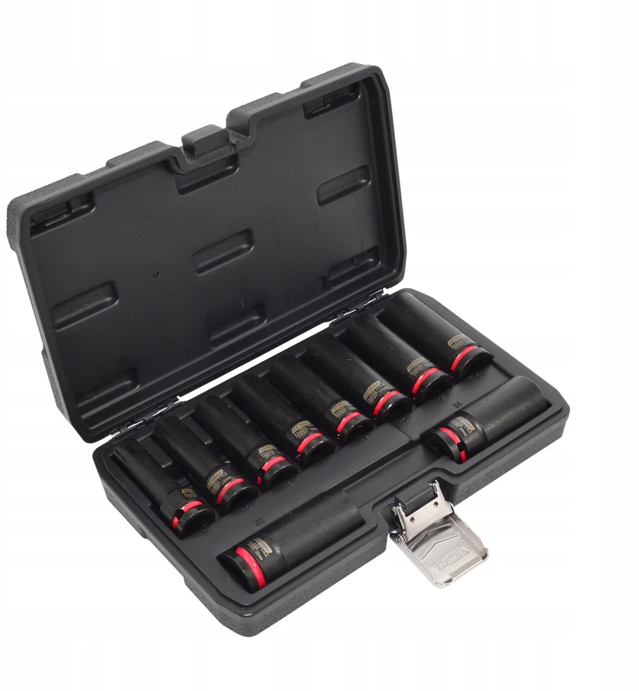 AW-Tools AWTOOLS SMŪGINIŲ GALVUČIŲ RINKINYS 1/2″ 10 vnt. 10-24mm ILGOS Juodas LINE