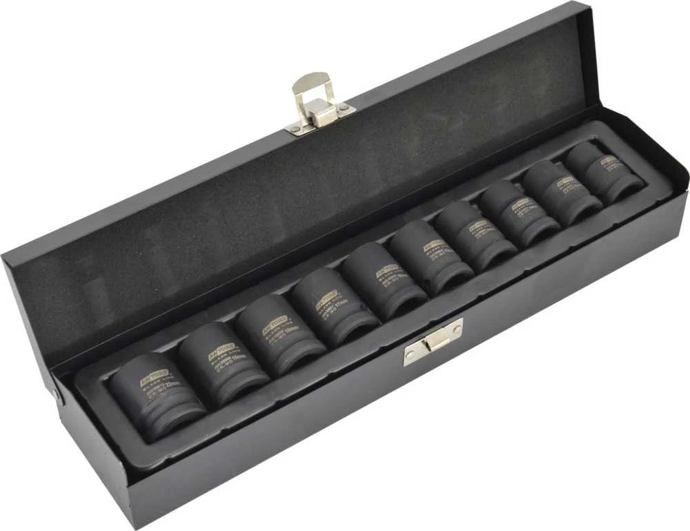 AW-Tools Smūginių galvučių rinkinys AWTools AW38623BL; 1/2''; 10-22 mm; 10 vnt.