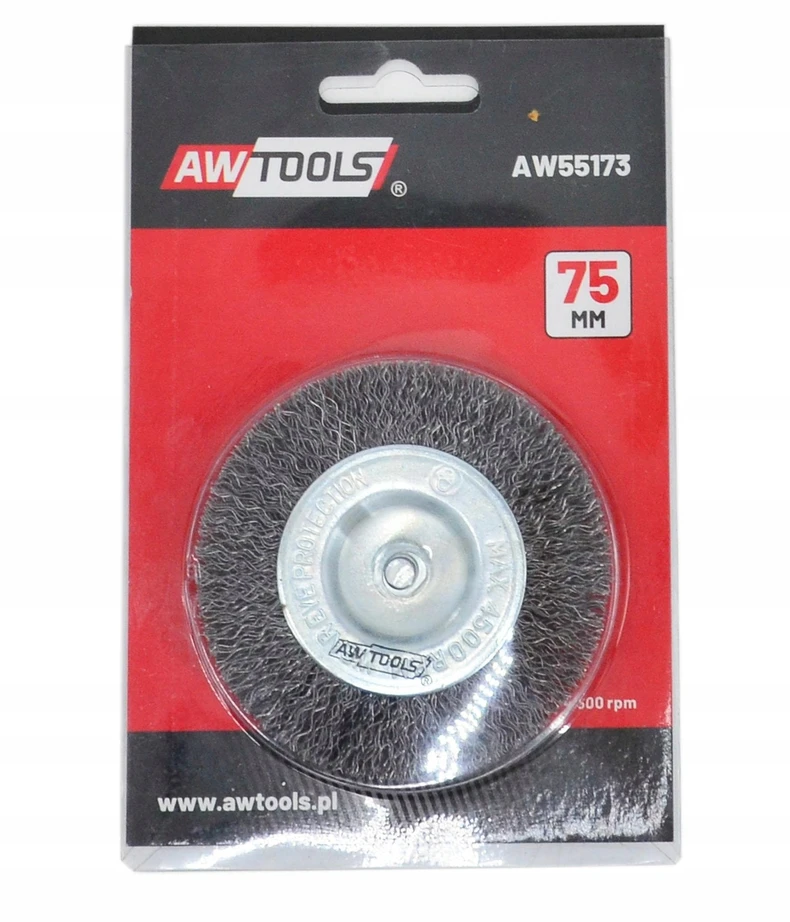 AW-Tools AWTOOLS DISKINIS ŠEPETYS SU KOTELIU 115mm, GOFRUOTA VIELA