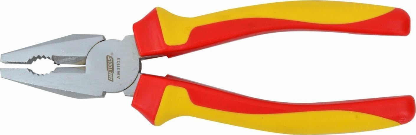 AW-Tools VDE izoliuotos kombinuotos replės 200mm AW31103