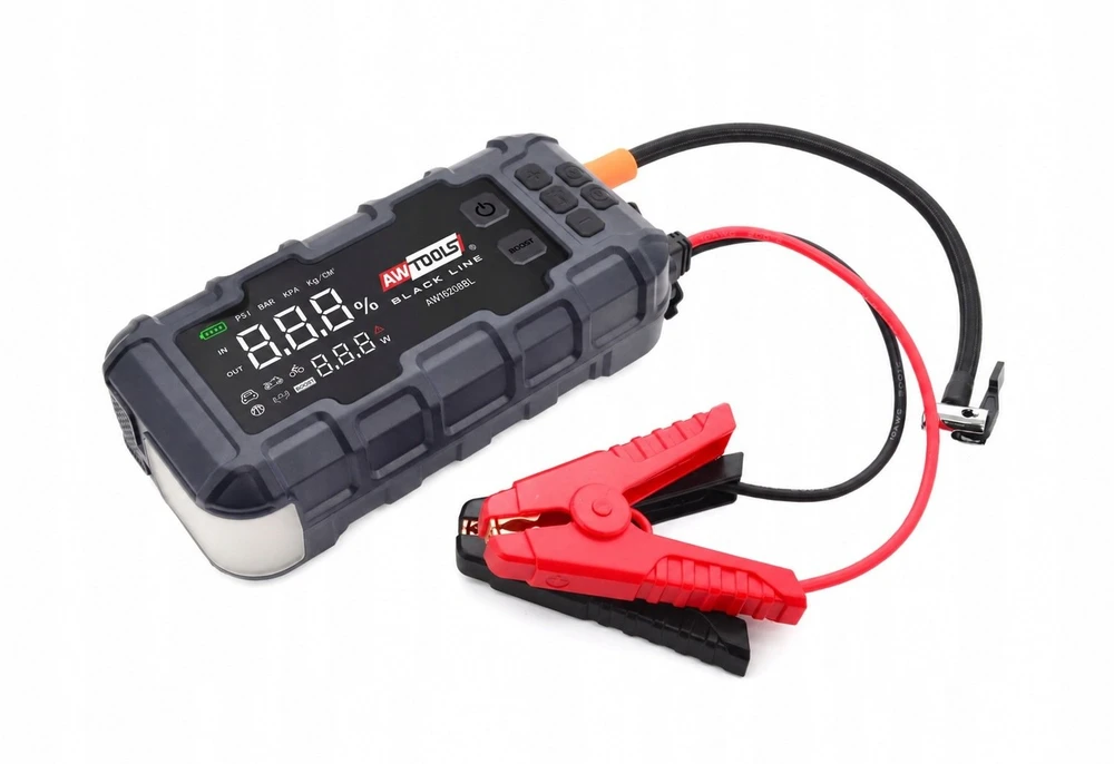 AW-Tools AWTOOLS PALEIDIMO ĮRENGINYS SU KOMPRESORIUMI IR IŠORINE BATERIJA 16000mAh
