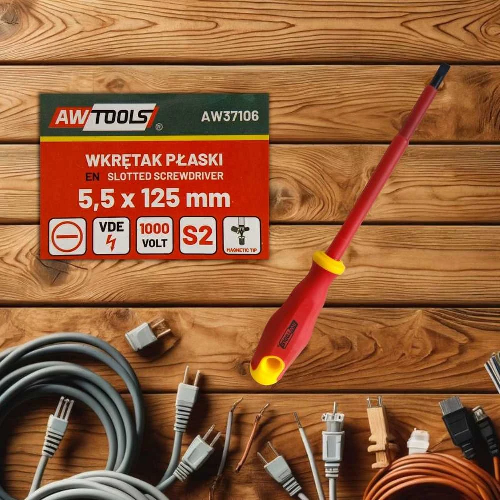 AW-Tools AWTOOLS ATSUKTUVAS PLOKŠČIAS VDE 5,5x125mm