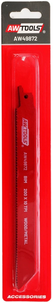 AW-Tools AWTOOLS Pjūklelis BiM PJOVIMUI PISTONU 200mm 10 TPI /5vnt /METALAS-MEDIS